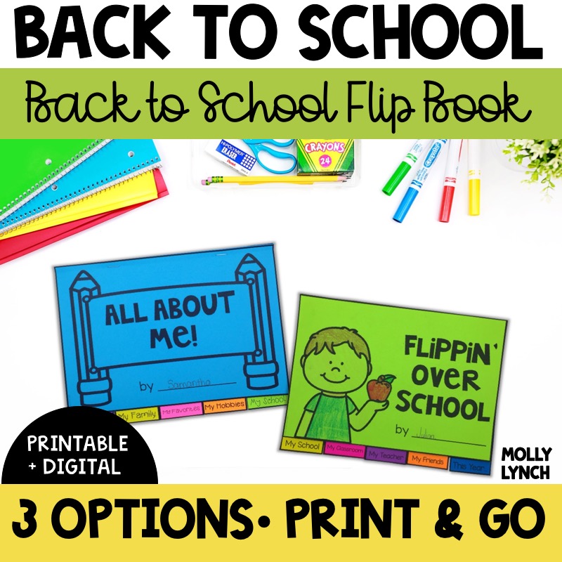 Back to School Flip Book  Writing Activity for 1st-3rd Graders