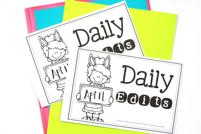 everyday edits examples for april classroom | Lucky Learning with Molly Lynch