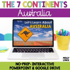 Australia Continent Study PowerPoint | Lucky Learning with Molly Lynch
