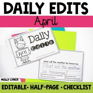 daily edits and everyday edits for april 1st and 2nd grade | Lucky Learning with Molly Lynch
