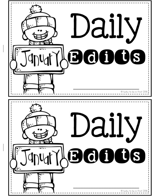 january daily edits cover with a child wearing a scarf and beanie | Lucky Learning with Molly Lynch