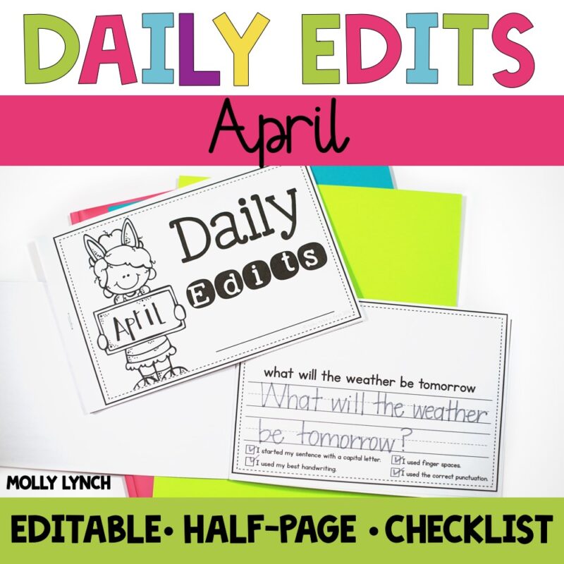 editable everyday edits april | Lucky Learning with Molly Lynch