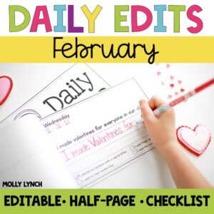 Everyday Edits February – Daily Sentence Edits for 1st Grade [editable] | Lucky Learning with Molly Lynch