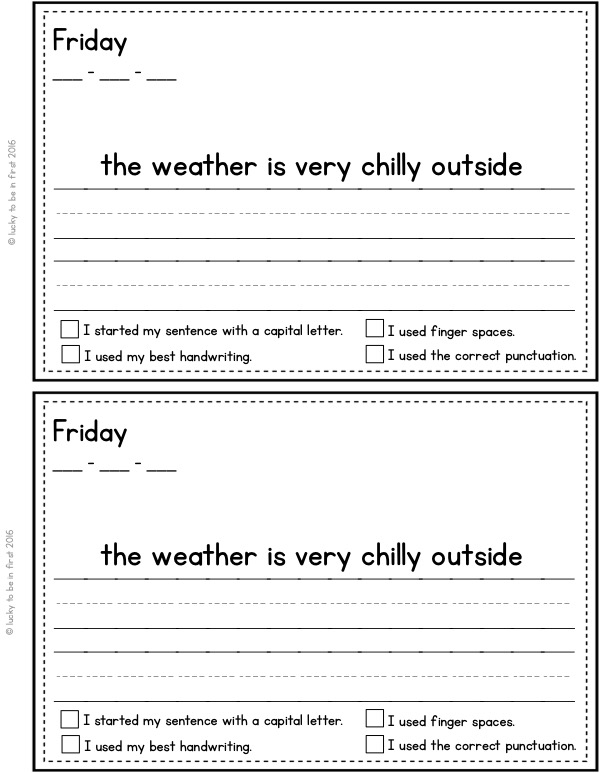 an everyday edit about cold weather that can be used for 1st grade classrooms in december | Lucky Learning with Molly Lynch