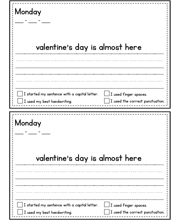 a valentine's day everyday edit for 1st graders | Lucky Learning with Molly Lynch