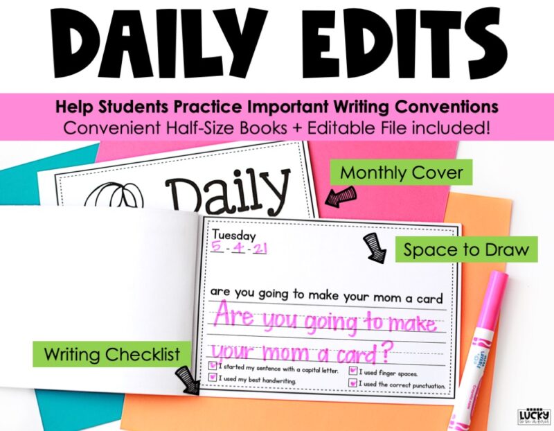 editable everyday edits for the month of may | Lucky Learning with Molly Lynch