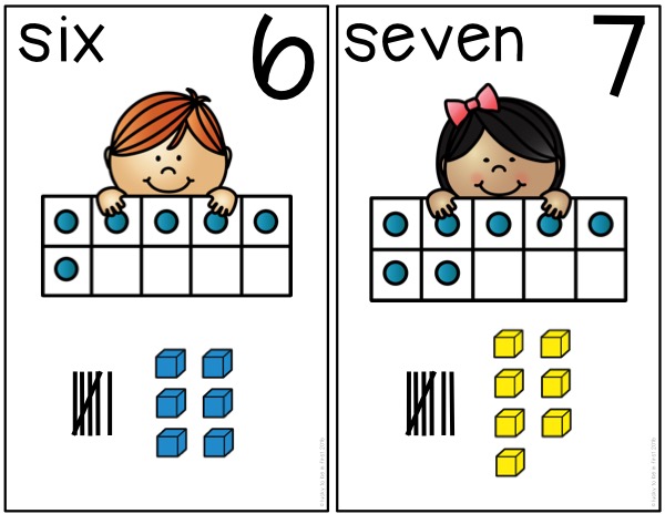 6 & 7 number posters for prek - 1st grade classrooms | Lucky Learning with Molly Lynch