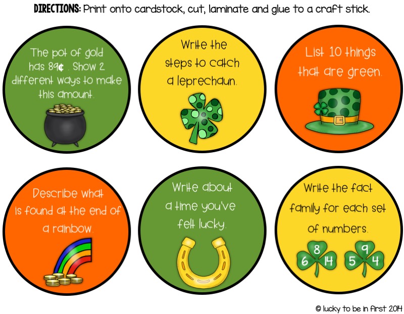 march early finishers before the bell activities with a st patricks day theme | Lucky Learning with Molly Lynch