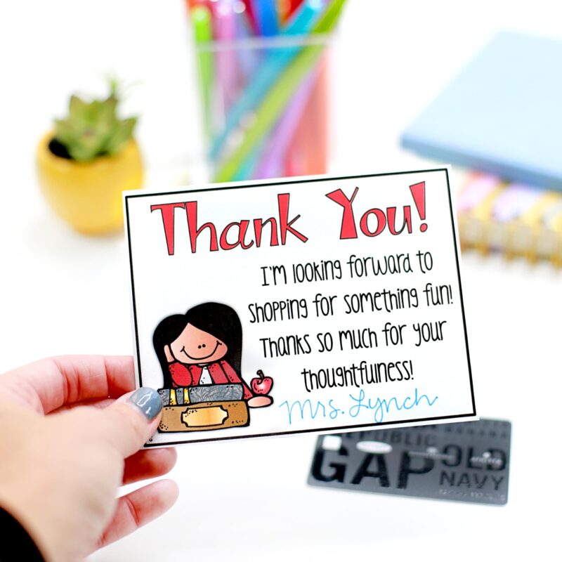 a digital thank you note for a student from their teacher | Lucky Learning with Molly Lynch