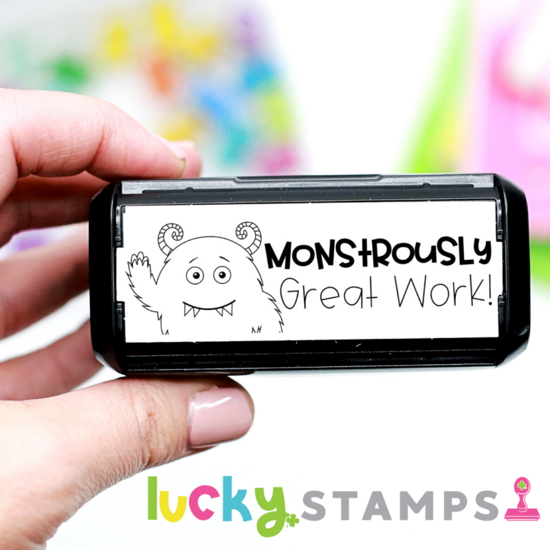 Monstrously great work Self Inking Teacher Stamp | Lucky Learning with Molly Lynch