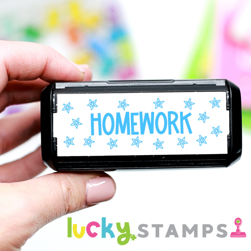 homework stamp for teachers self inking | Lucky Learning with Molly Lynch