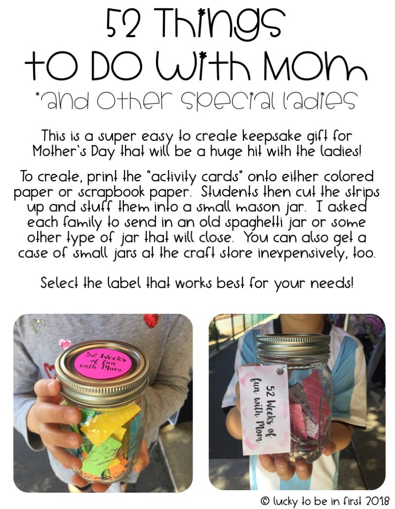 instructions for an easy mother's day classroom craft | Lucky Learning with Molly Lynch