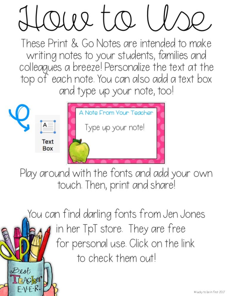 Editable Teacher Stationery &amp; Notes Template: 30 Editable Options
