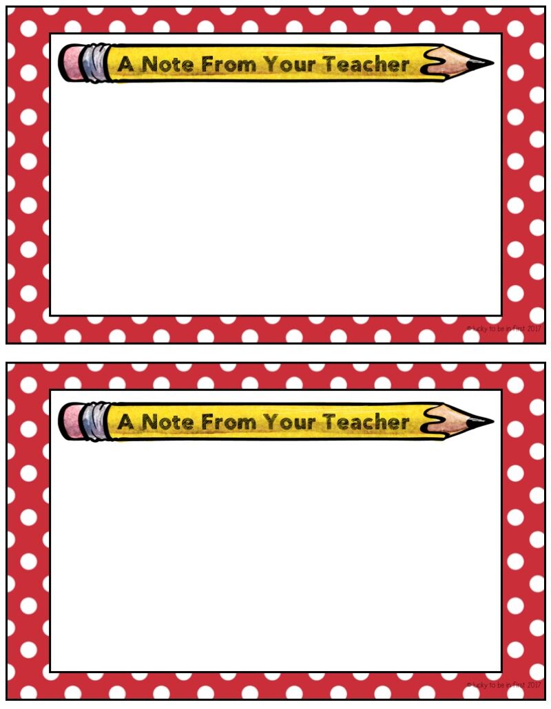 pencil style teacher stationery template | Lucky Learning with Molly Lynch