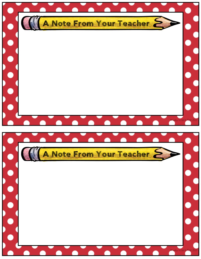 Teacher Stationery Template Note From Teacher Stationary TPT