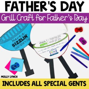 Father's Day Grill Craft Activity for Elementary Students | Lucky Learning with Molly Lynch