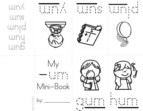 short u phonics printable mini book | Lucky Learning with Molly Lynch