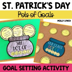St. Patrick's Day Pot of Gold Goals for 1st and 2nd grade | Lucky Learning with Molly Lynch