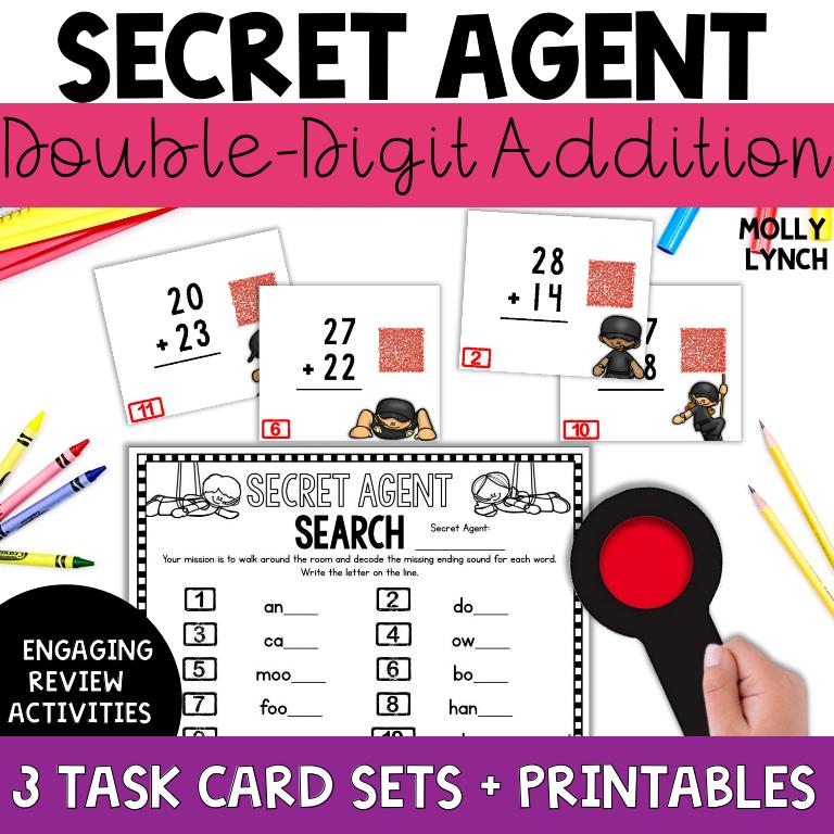 Double Digit Addition Activity for 1st Grade by Lucky Learning with Molly Lynch