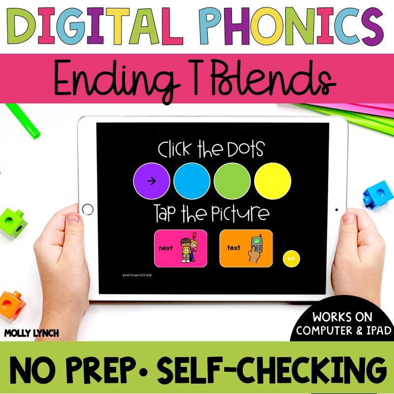Ending T Blends Digital Phonics Game | Lucky Learning with Molly Lynch