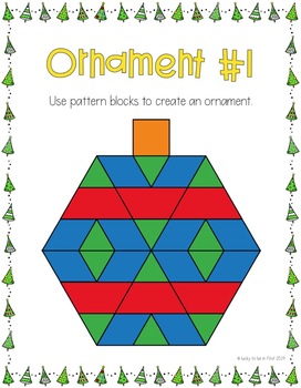 ornament pattern block mat perfect for the christmas season | Lucky Learning with Molly Lynch