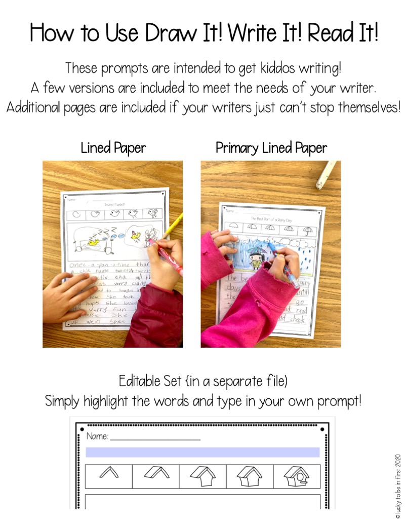 Step by Step Drawing Writing Prompts for summer season | Lucky Learning with Molly Lynch