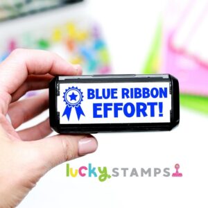 Blue Ribbon Effort Self-inking Teacher Stamp