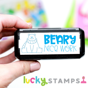 Beary Nice work teacher stamp | Lucky Learning with Molly Lynch