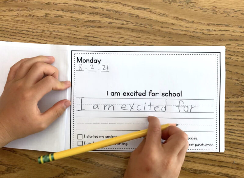 a student using everyday edits in the classroom | Lucky Learning with Molly Lynch