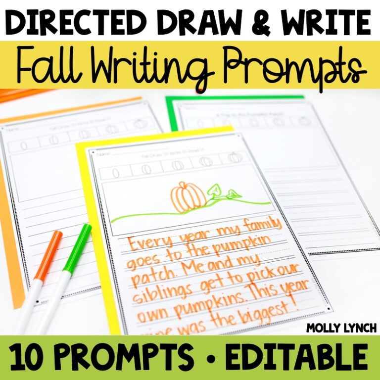 First Grade Writing Prompts | Printable & Editable Worksheets