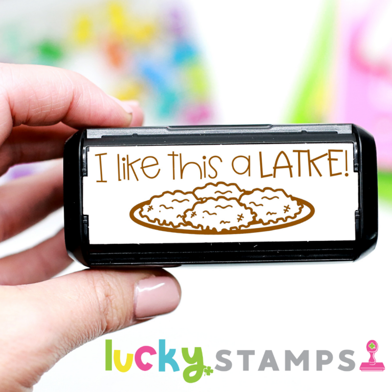 I like this a latke Stamped Image Self Inking Teacher Stamp | Lucky Learning with Molly Lynch