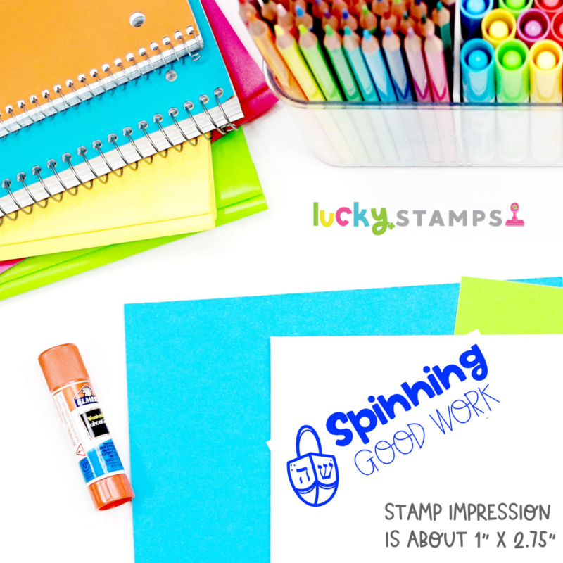 Spinning Good Work Stamped on paper | Lucky Learning with Molly Lynch