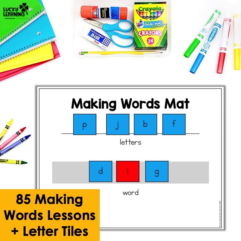 Making Words Lessons for Small Groups and letter tiles | Lucky Learning with Molly Lynch