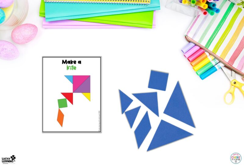 Spring Tangrams Activity for Math Stations | Lucky Learning with Molly Lynch