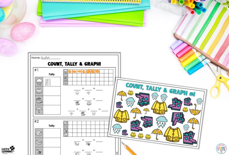 Tally and Graph Game for 1st Grade | Lucky Learning with Molly Lynch