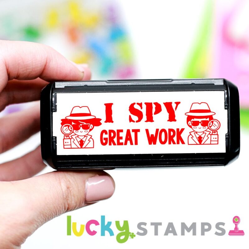 Teacher Stamp for Grading I Spy Great Work | Lucky Learning with Molly Lynch