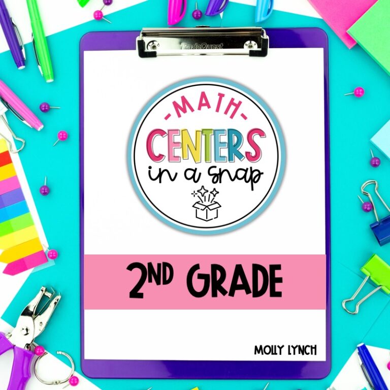2nd Grade Math Centers in a Snap Ready to Go Math Games & Activities | Lucky Learning with Molly Lynch