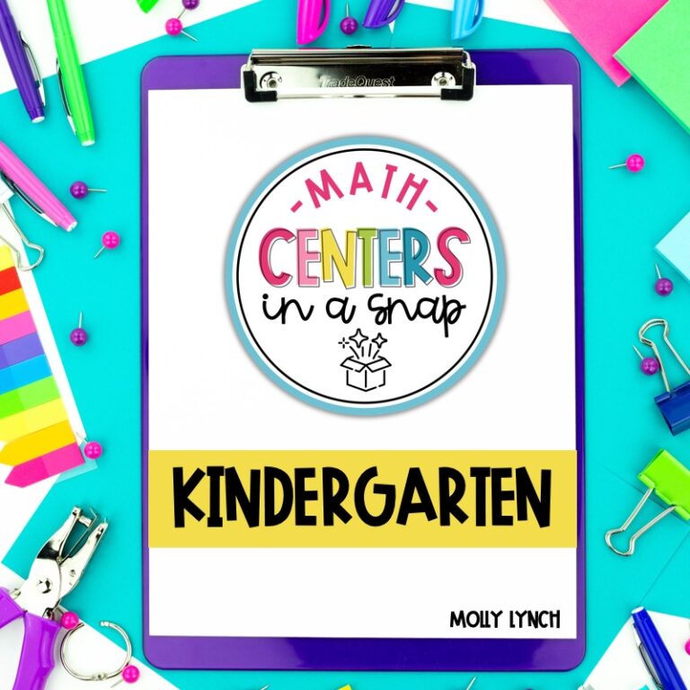 Kindergarten Centers in a Snap Ready to Go Math Games | Lucky Learning with Molly Lynch