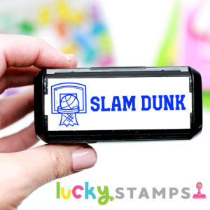 slam dunk basketball self inking teacher stamp | Lucky Learning with Molly Lynch