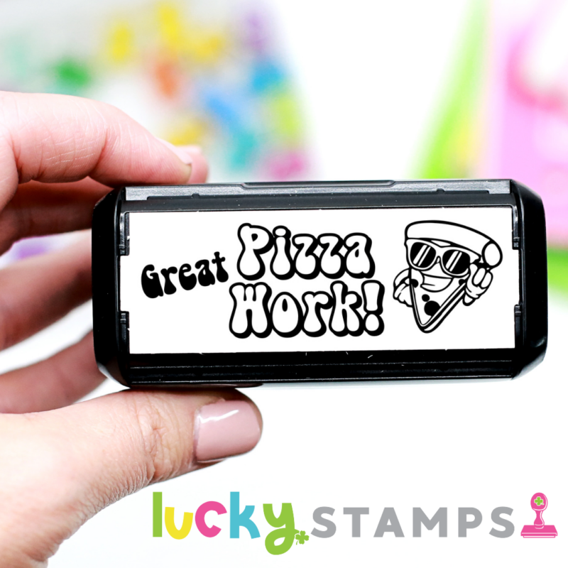 great pizza work with pizza graphic stamp | Lucky Learning with Molly Lynch