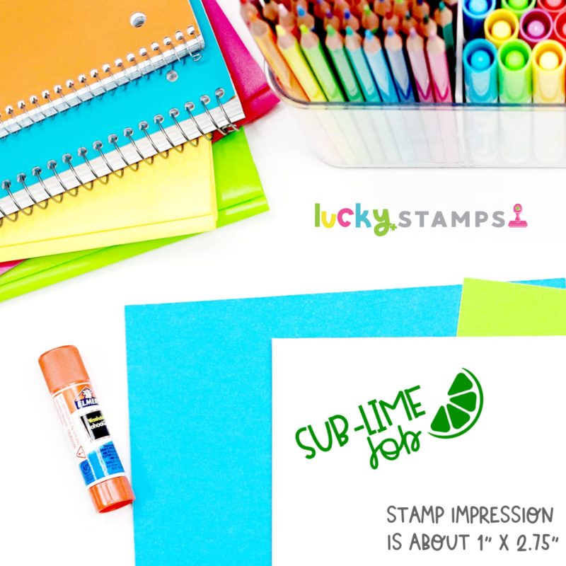 sub-lime job with lime slice stamp | Lucky Learning with Molly Lynch