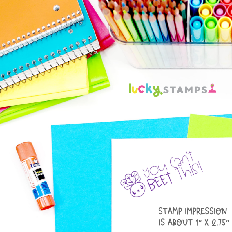 you can't beet this stamp with purple beet | Lucky Learning with Molly Lynch