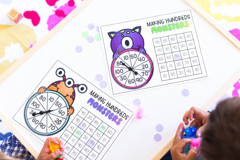 making hundreds monsters game for counting by hundreds | Lucky Learning with Molly Lynch