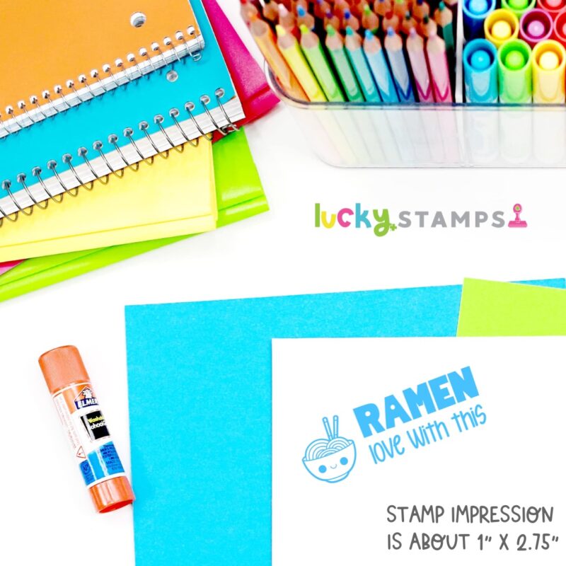 ramen stamp on paper | Lucky Learning with Molly Lynch